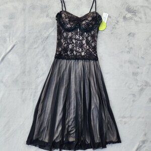 Windsor black lace and tulle midi dress size 3